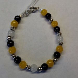 6-8 years bracelet, yellow and black